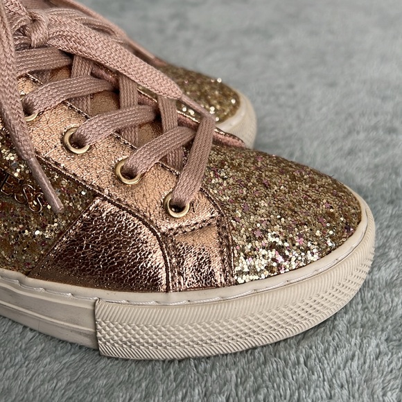 Guess metallic glitter laced sneakers 5.5M - Picture 2 of 6